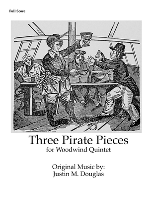 Book cover for Three Pirate Pieces for Woodwind Quintet