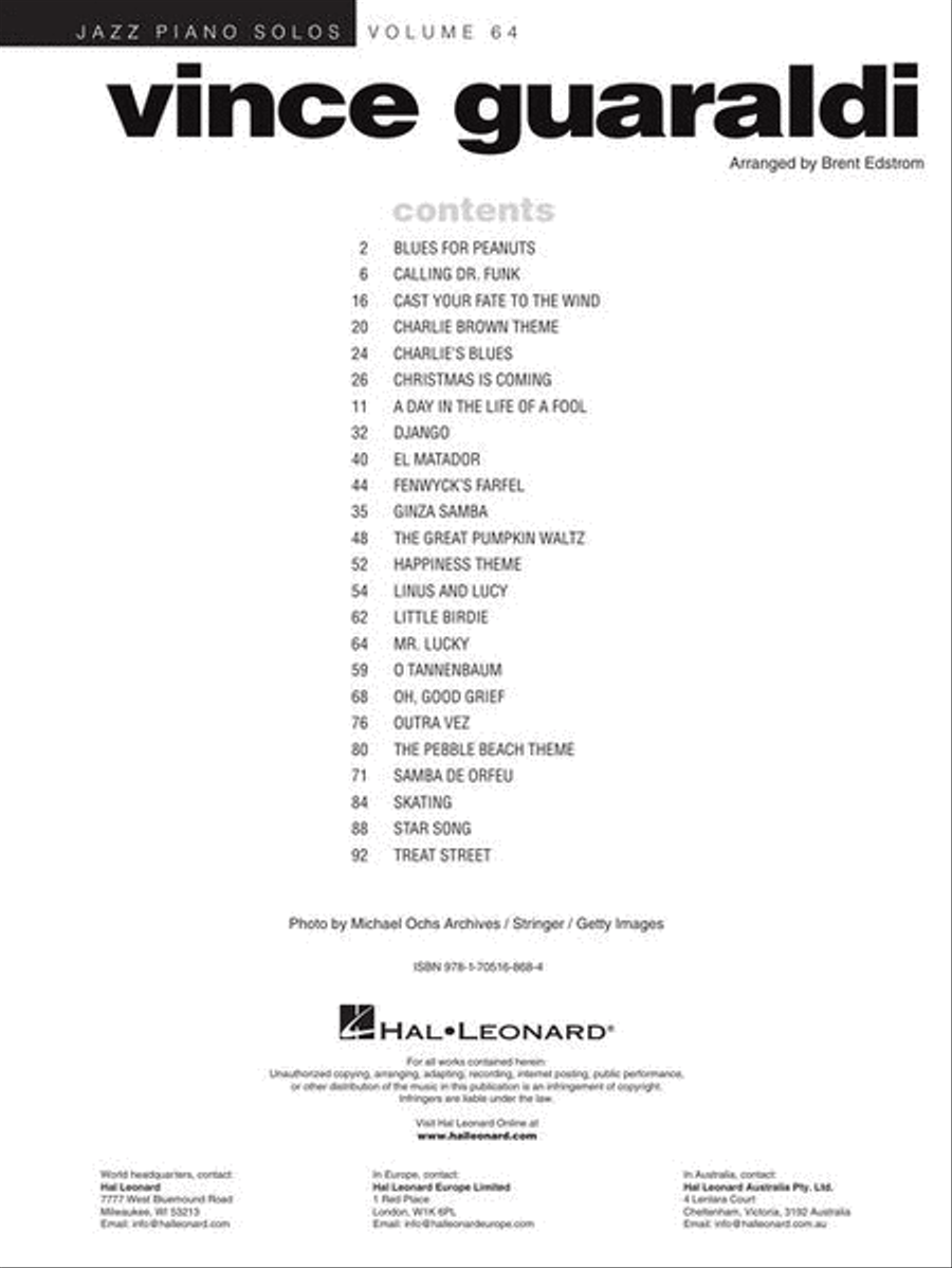 Vince Guaraldi Piano Solo scores gallery preview page 3