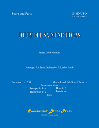 Book cover for Jolly Old Saint Nicholas