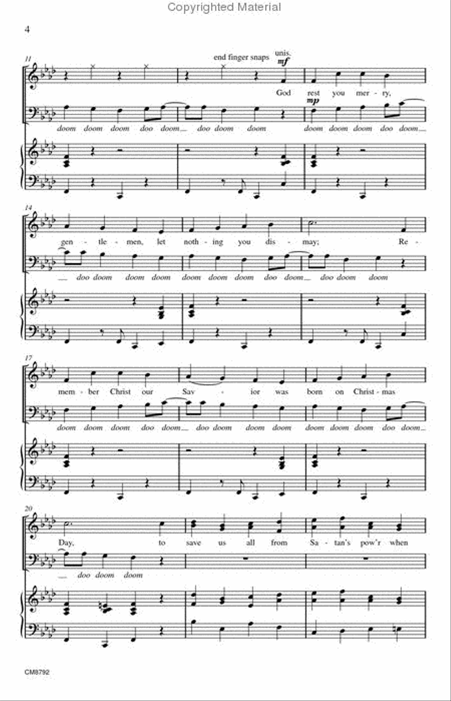 God Rest You Merry, Gentlemen 3-Part scores gallery preview page 3
