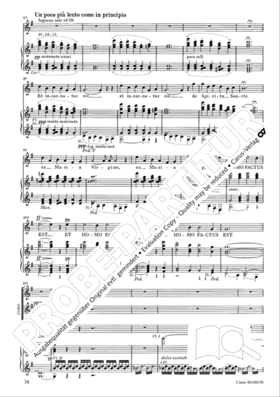 Mass in A major STB scores gallery preview page 40