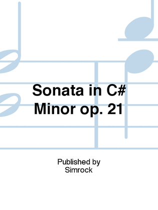 Book cover for Sonata in C# Minor op. 21