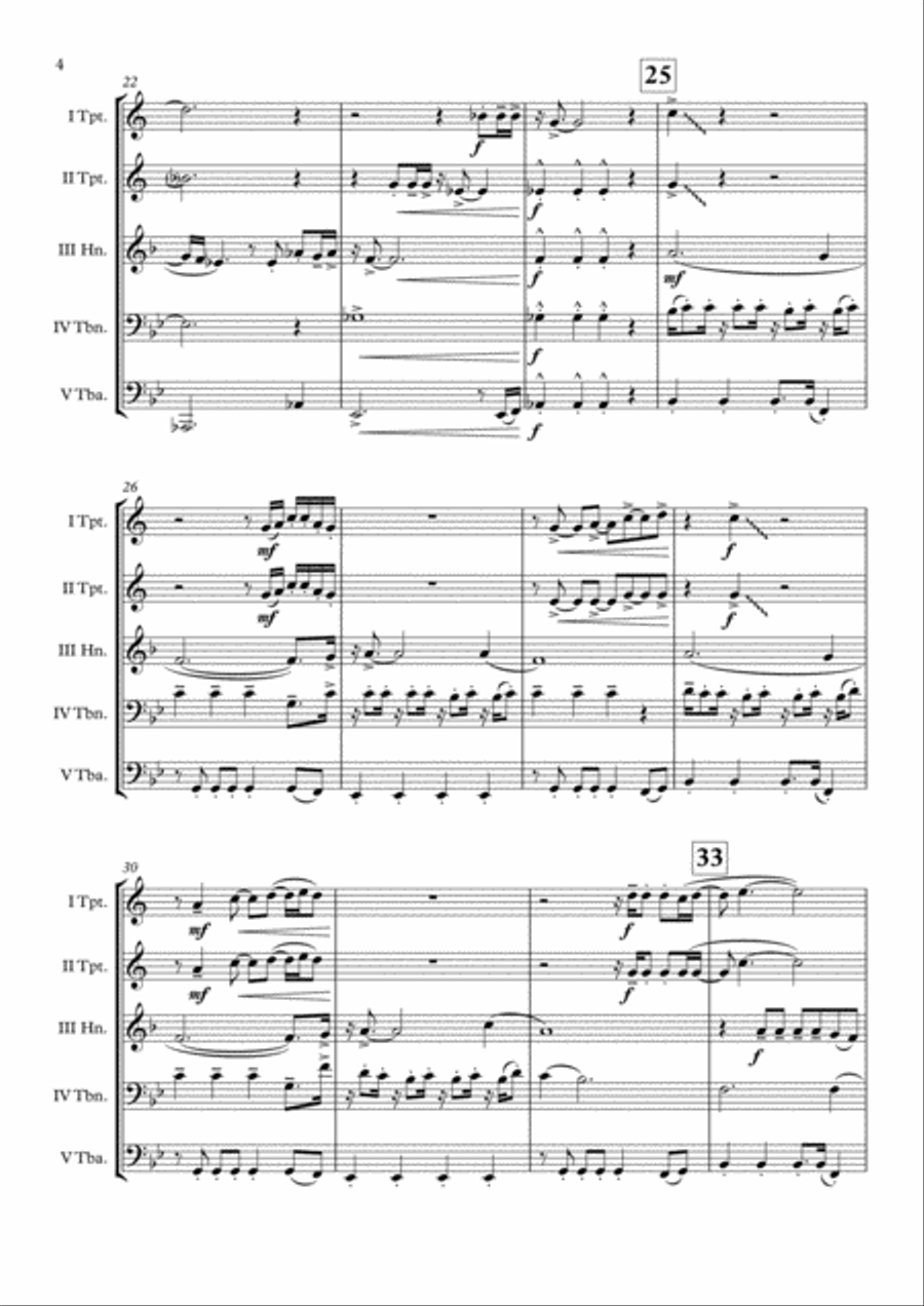 Can't Stop The Feeling from TROLLS Brass Quintet scores gallery preview page 5