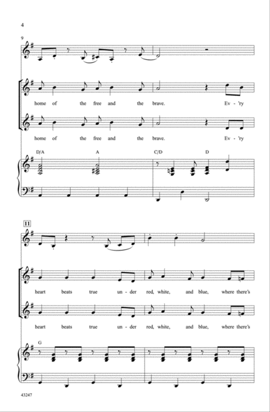 Colonel Bogey's Grand Old Flag! Choir scores gallery preview page 3