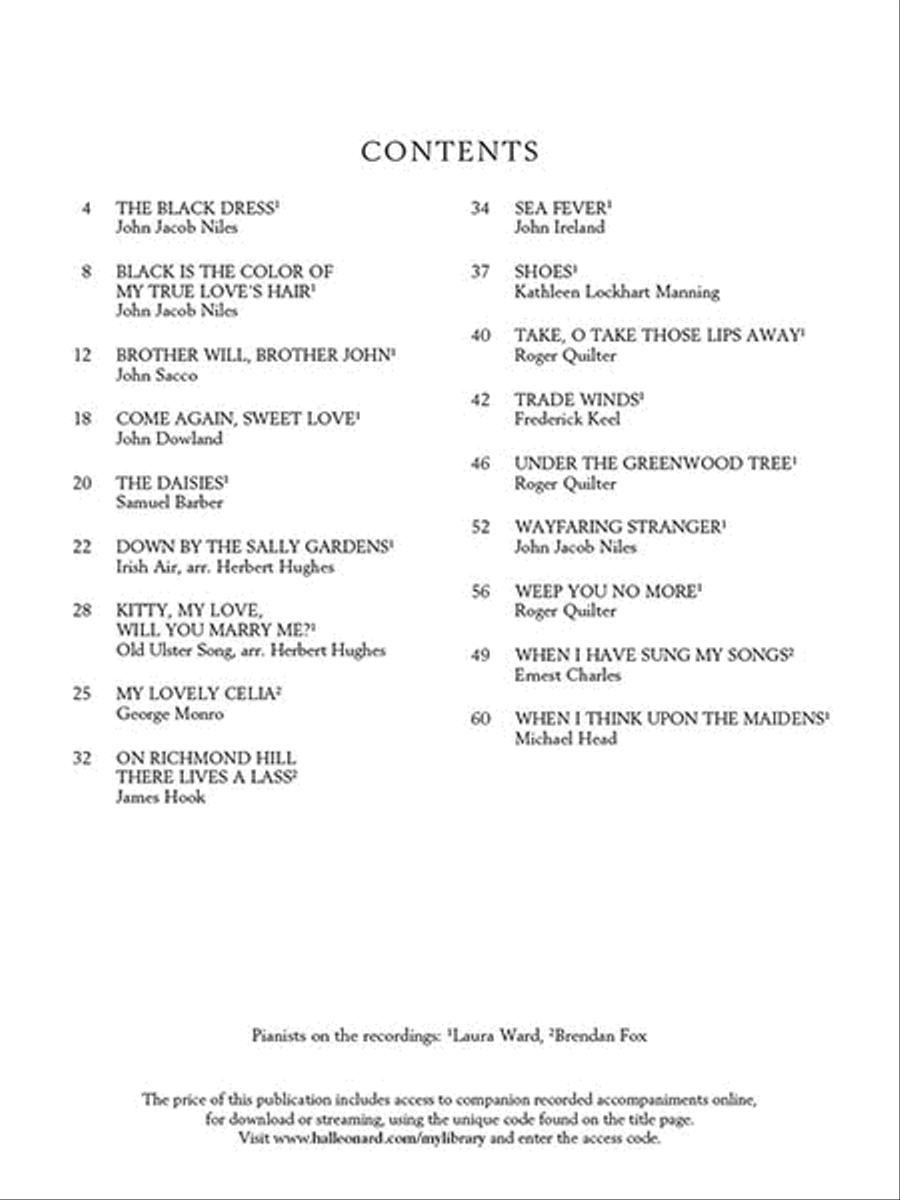 Introduction to Art Song for Baritone/Bass Voice Solo scores gallery preview page 3