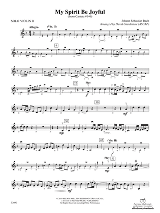 My Spirit Be Joyful (from Cantata No. 146): Solo 2nd Violin