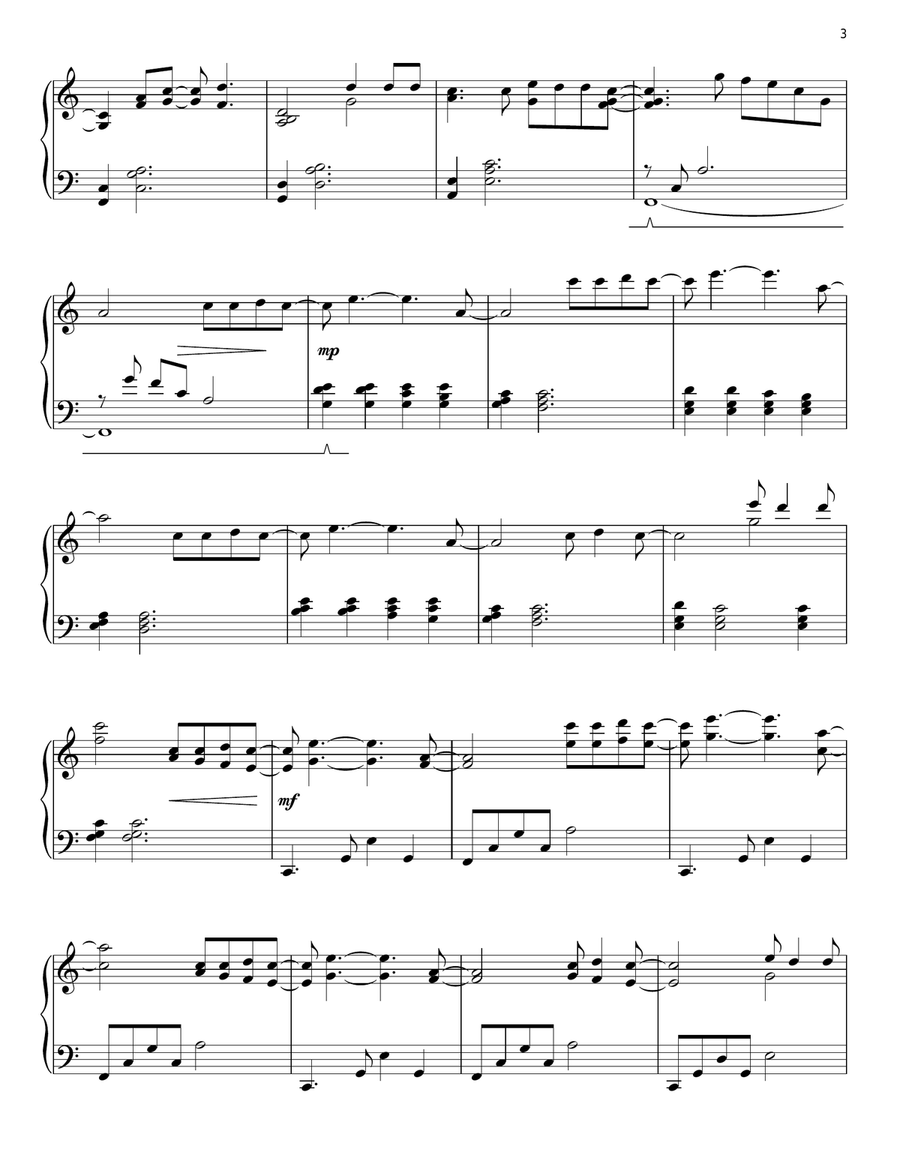 Glory In The Highest Piano Solo scores gallery preview page 3