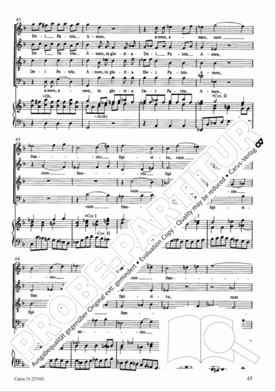 Mass in F major 4-Part scores gallery preview page 49