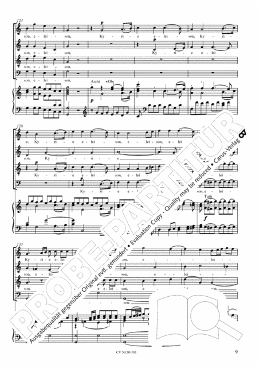 Mass in C Major 4-Part scores gallery preview page 10