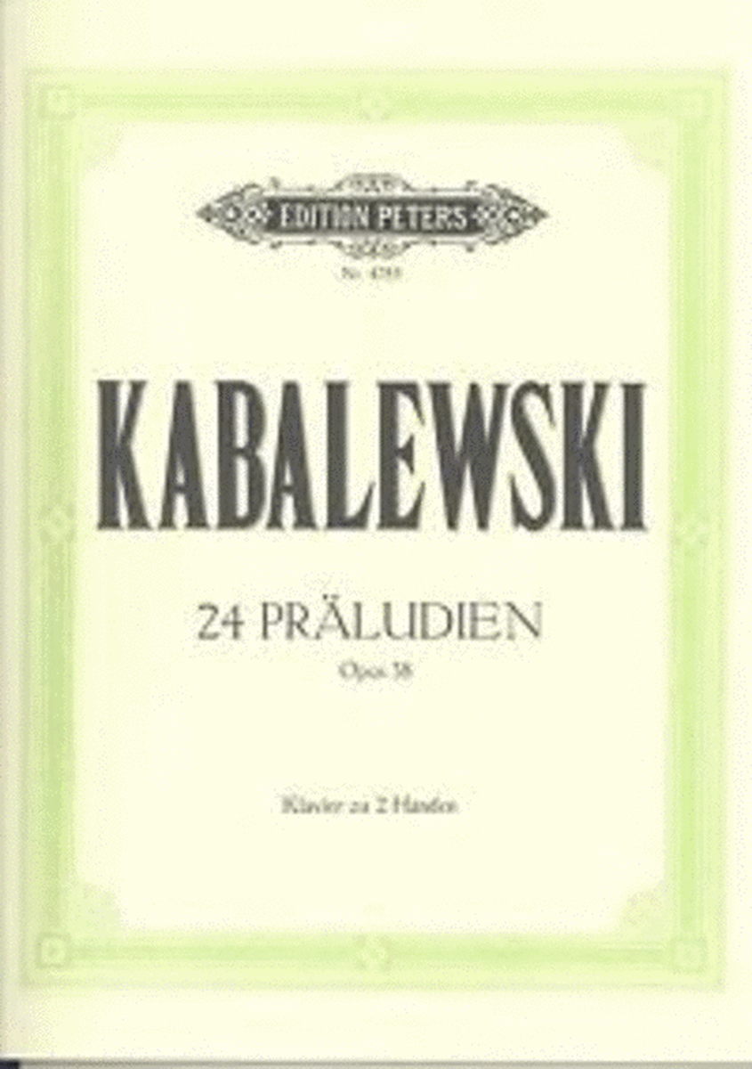 Kabalevsky - 24 Preludes Op 38 For Piano