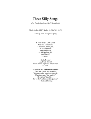 Three Silly Songs