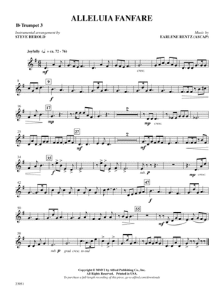 Alleluia Fanfare: 3rd B-flat Trumpet