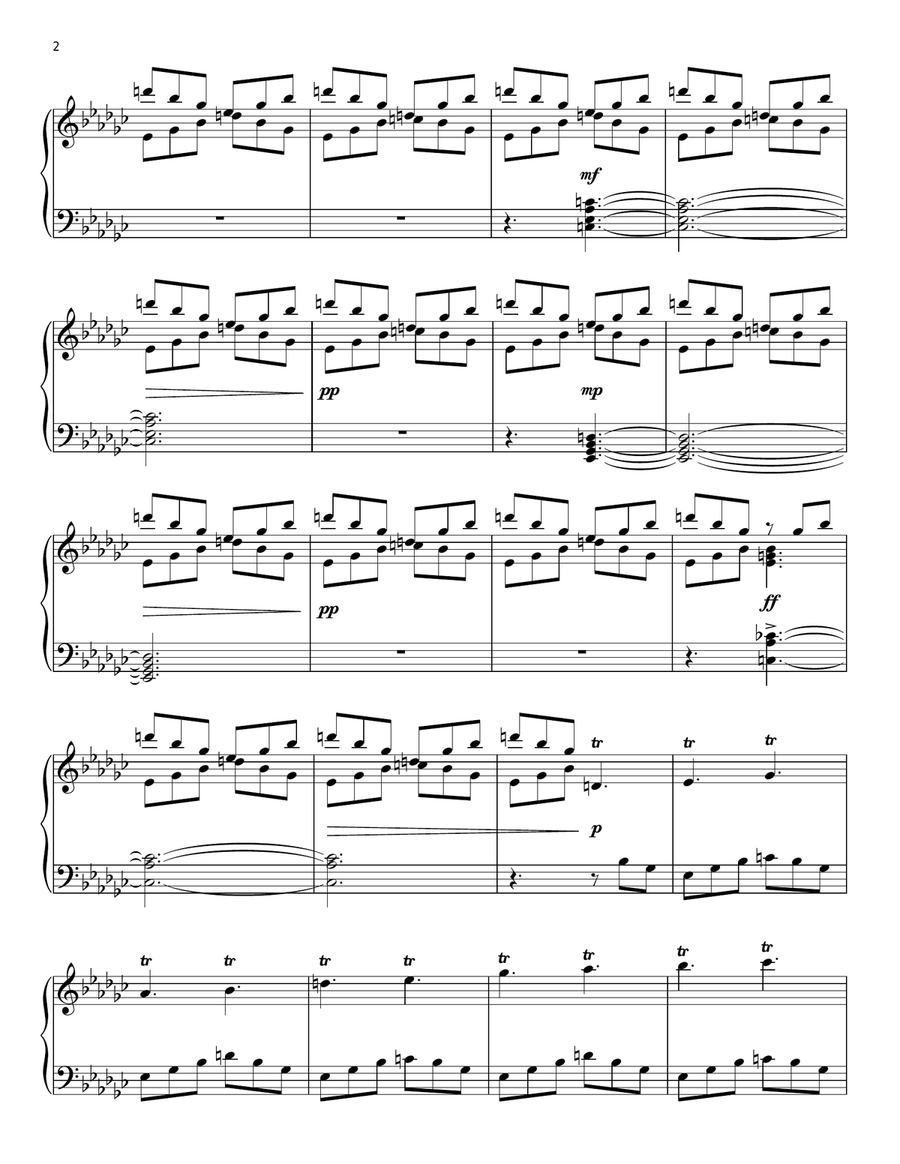 Vertigo Theme Piano Solo scores gallery preview page 2