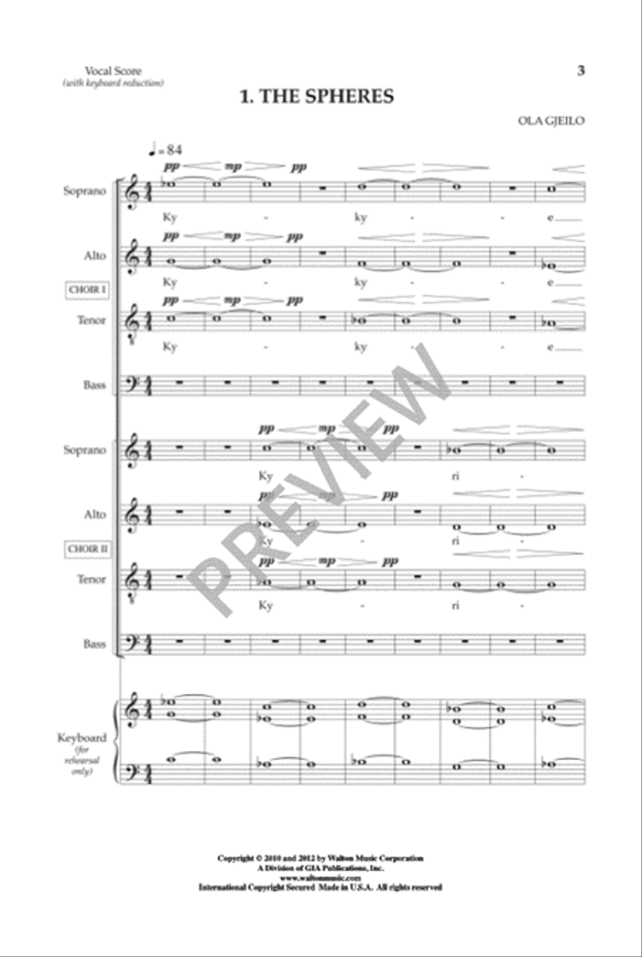 Sunrise Mass (Vocal Score) SSAATTBB scores gallery preview page 2