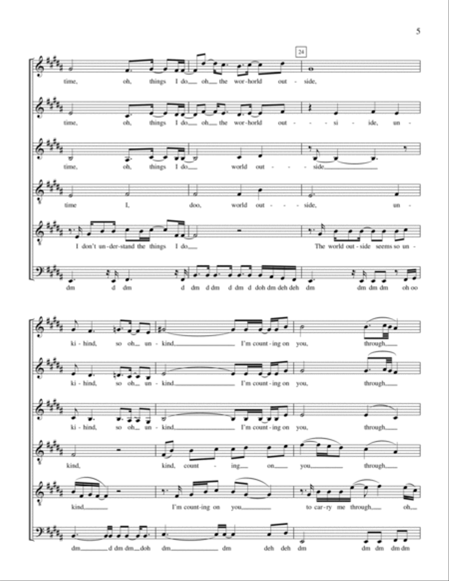 Drift Away A Cappella scores gallery preview page 5