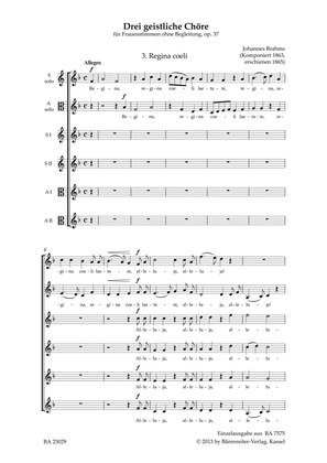 Regina coeli, op. 37 no. 3