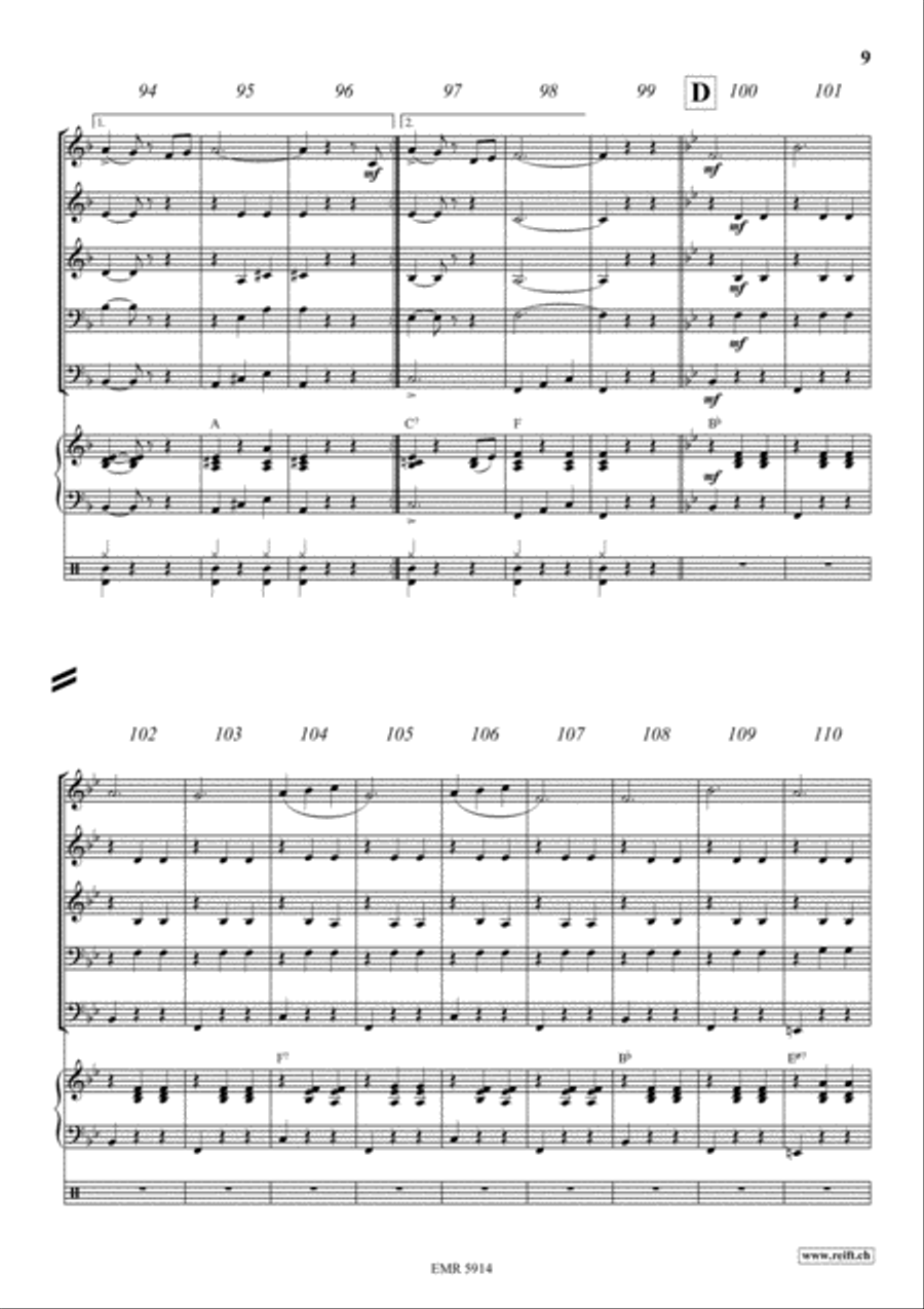 Rosen Aus Dem Suden Brass Band scores gallery preview page 9