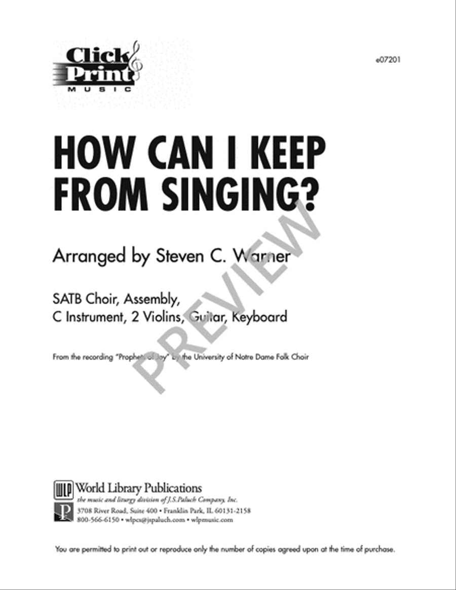 How Can I Keep From Singing 4-Part scores gallery preview page 8