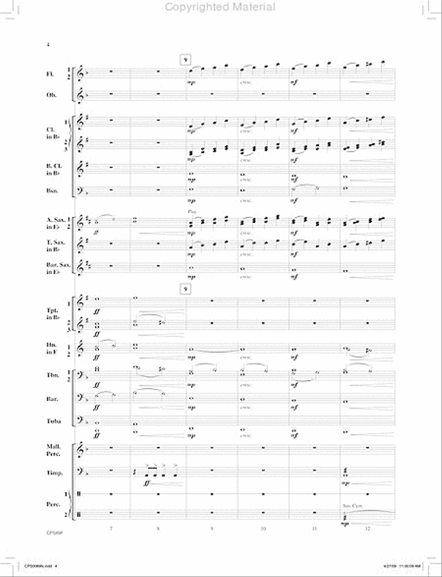 Canonic Fantasy Canonic Fantasy Concert Band scores gallery preview page 5
