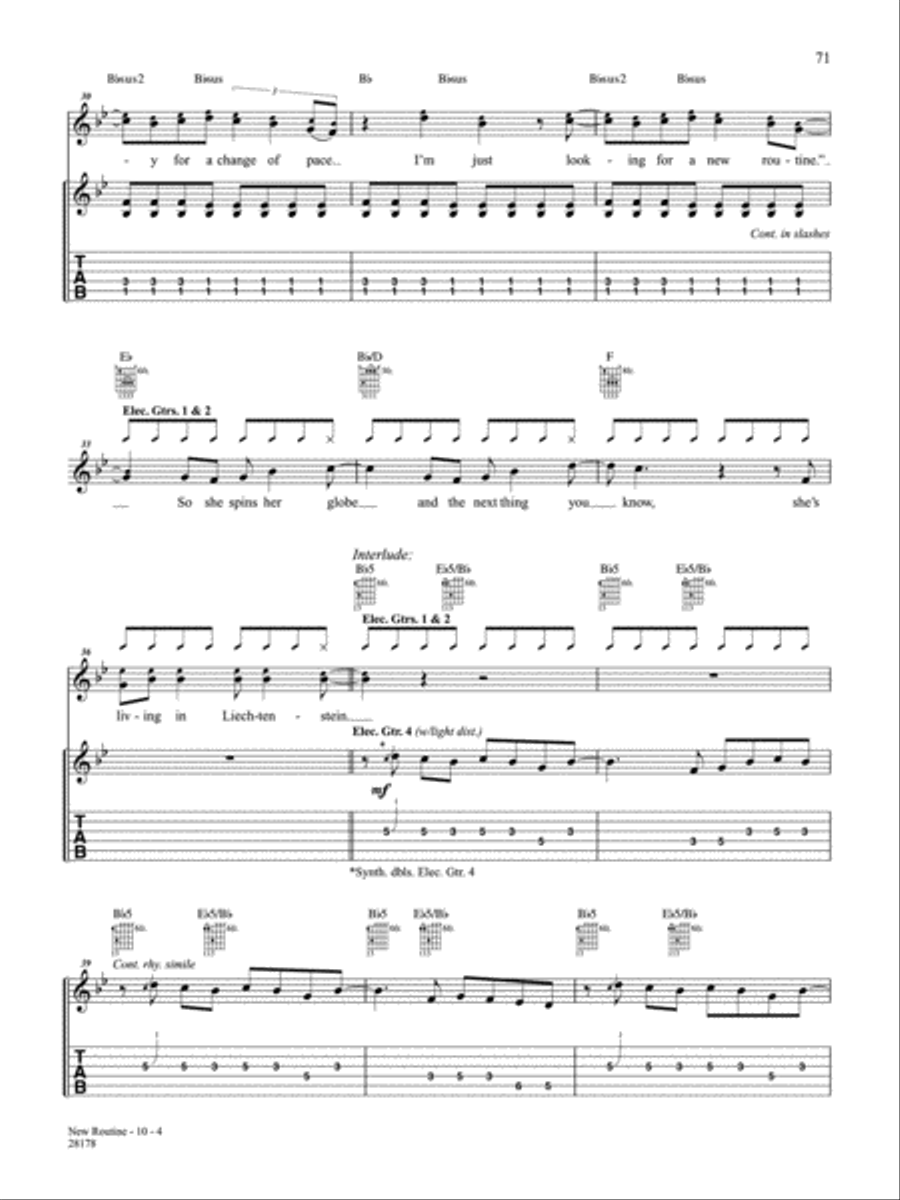 New Routine Guitar Tablature scores gallery preview page 4