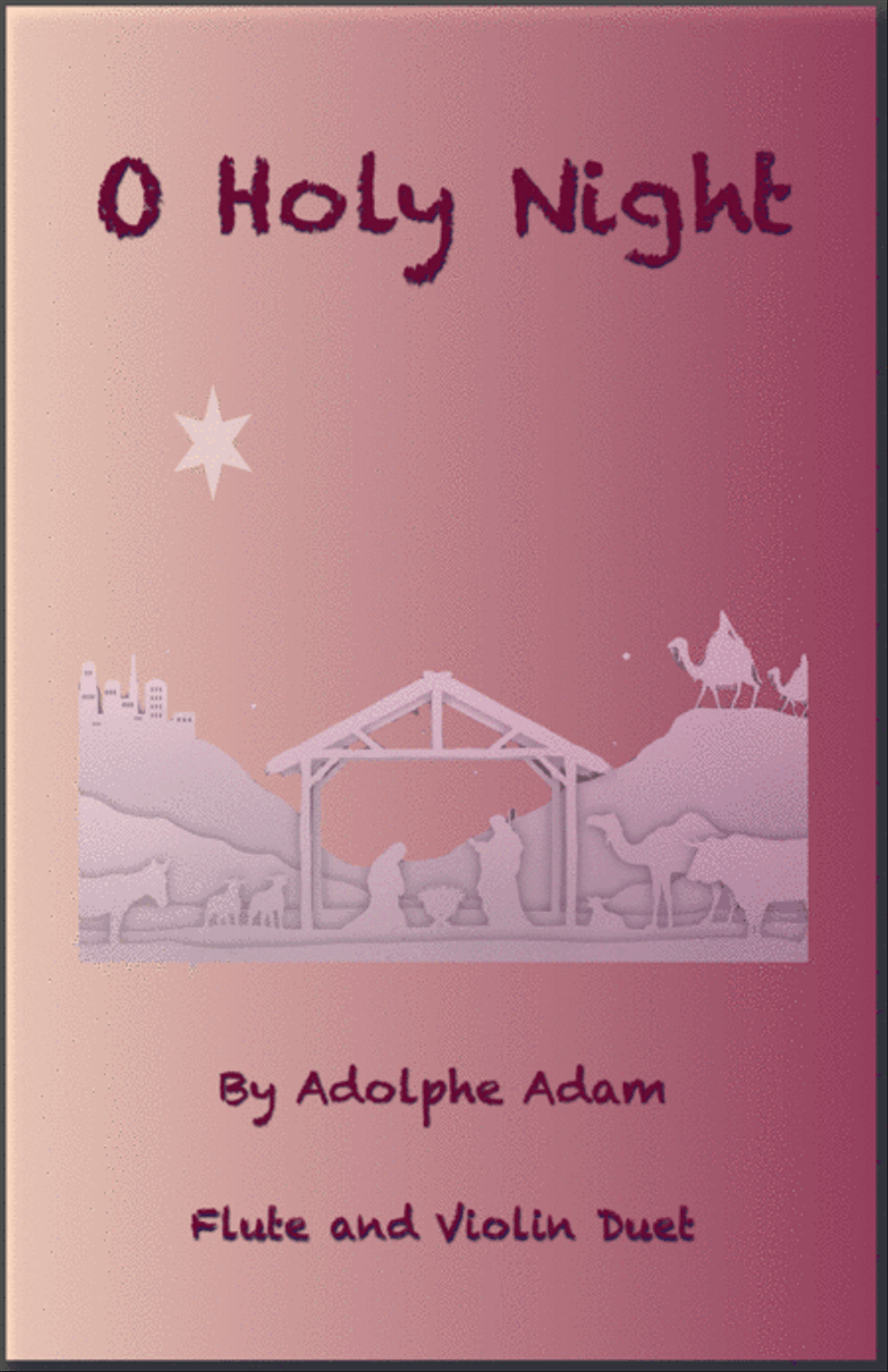 O Holy Night, (Cantique de Noel), Flute and Violin Duet Flute scores gallery preview page 1