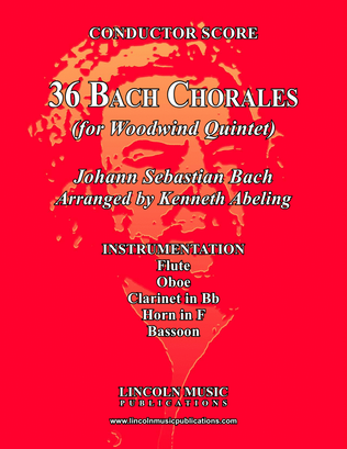 Bach Four-Part Chorales - 36 in Set (for Woodwind Quintet)