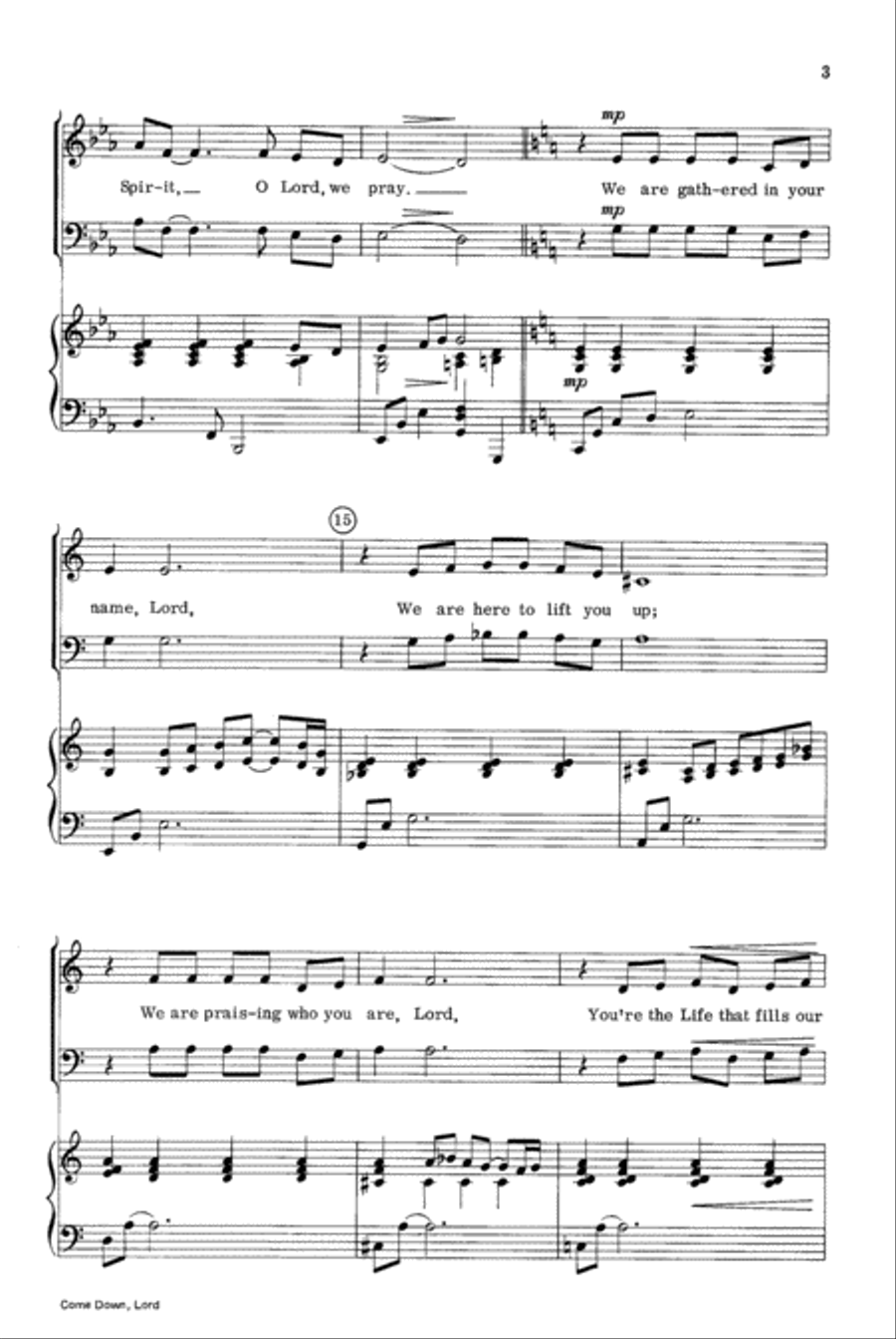 Come Down, Lord Come Down, Lord 4-Part scores gallery preview page 3