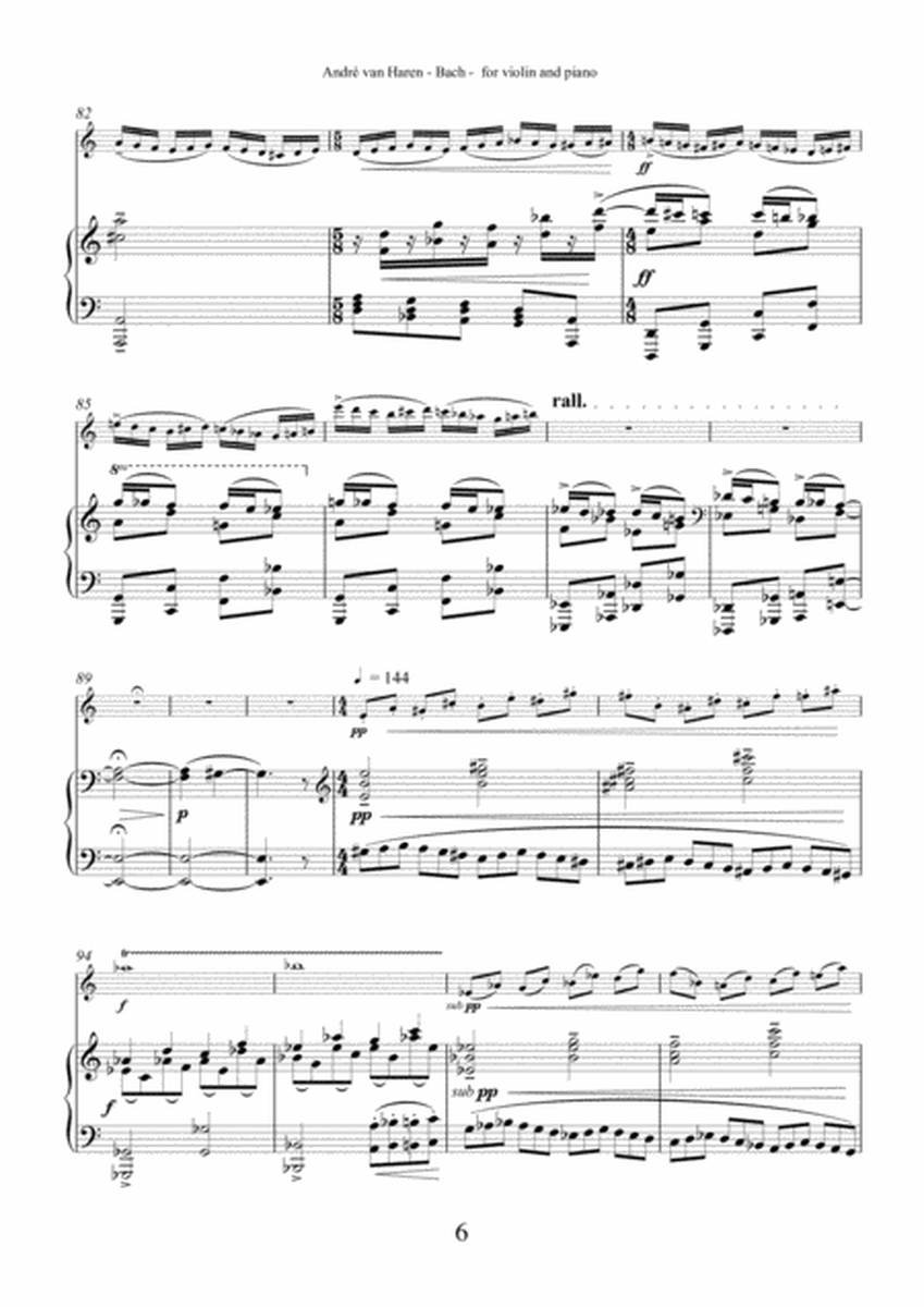 Bach - for violin and piano image number null