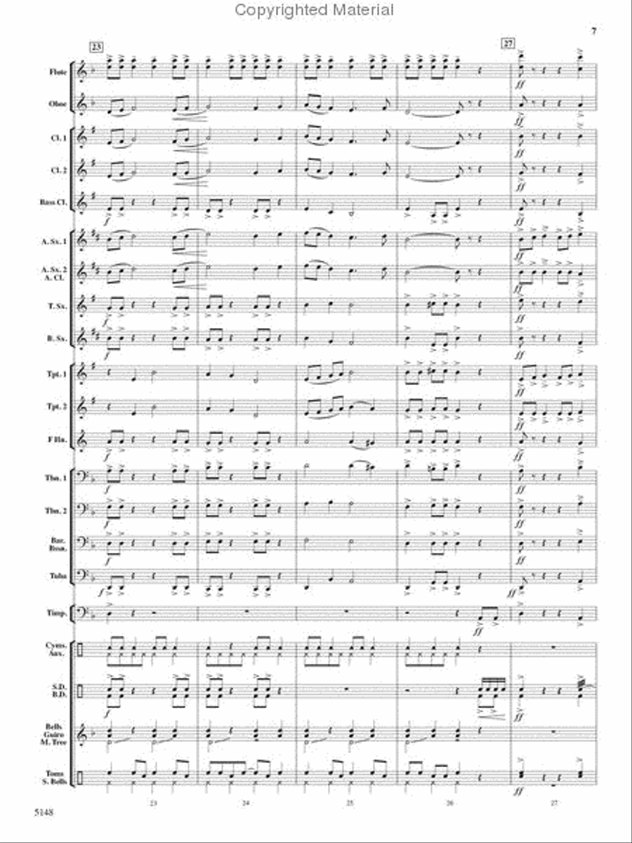 Fire Dance Fire Dance Concert Band scores gallery preview page 6