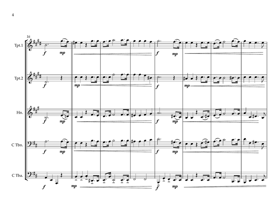 Bahamian National Anthem for Brass Quintet - 