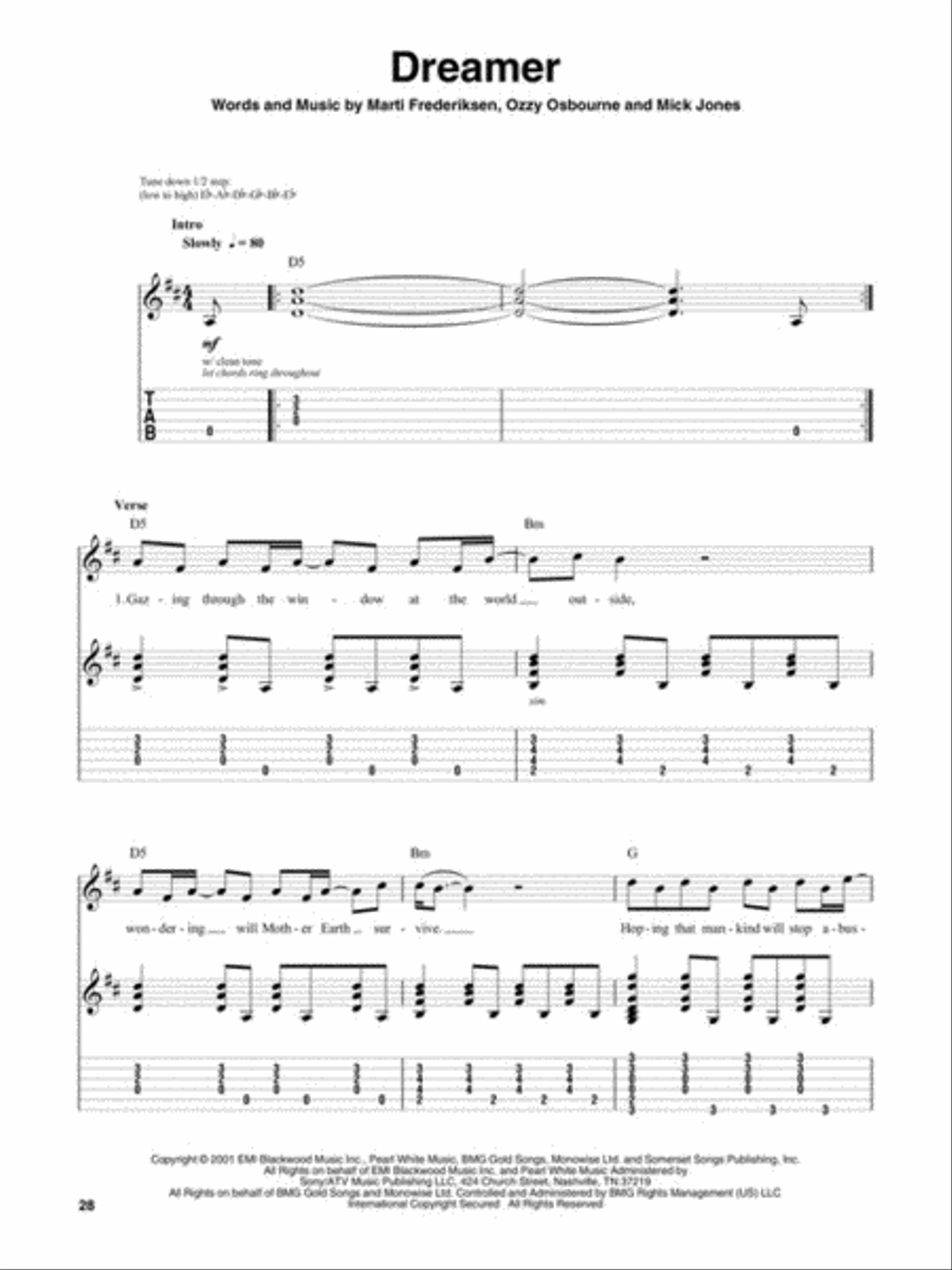 Ozzy Osbourne Electric Guitar scores gallery preview page 5