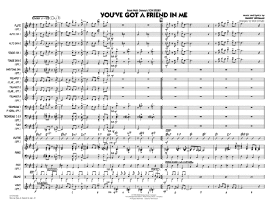 You've Got A Friend In Me (Wheezy's Version) (from Toy Story 2) (arr. Rick Stitzel) - Full Score Jazz Ensemble scores gallery preview page 2