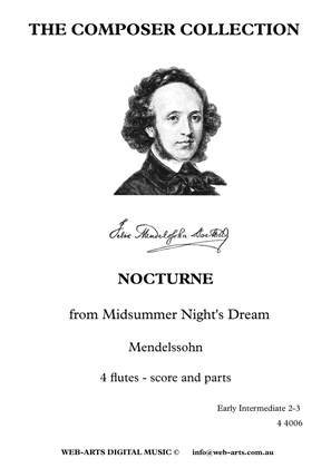 NOCTURNE from Midsummer Night's Dream arranged for 4 flutes (4 4006) - MENDELSOHN +