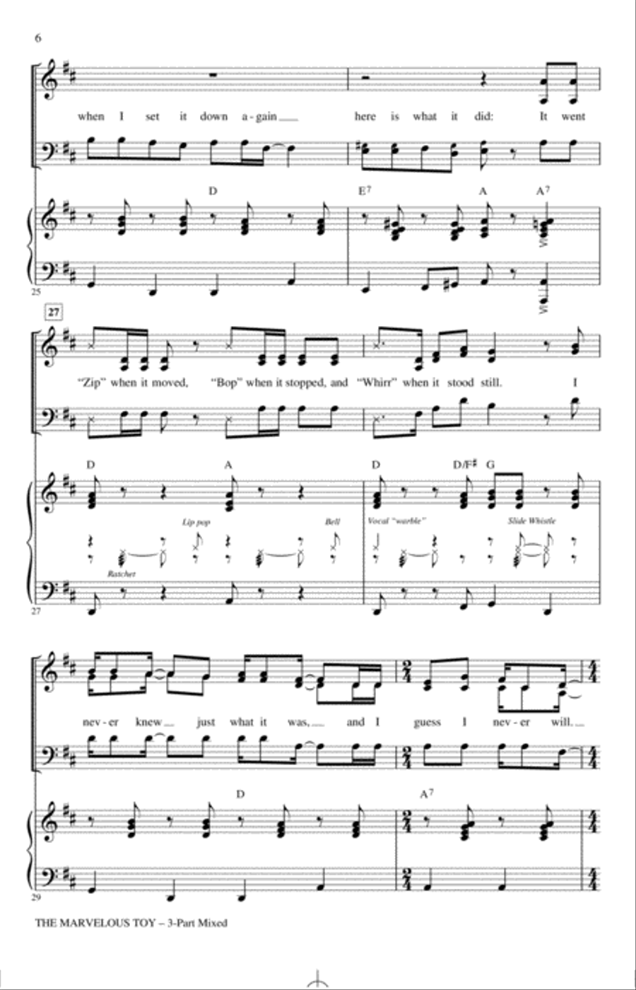 The Marvelous Toy (arr. Alan Billingsley) 3-Part scores gallery preview page 5