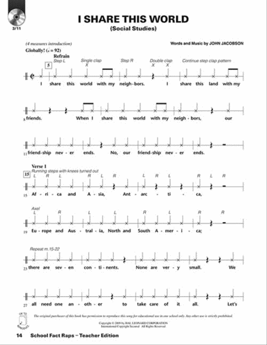 School Fact Raps Accompaniment CD scores gallery preview page 3