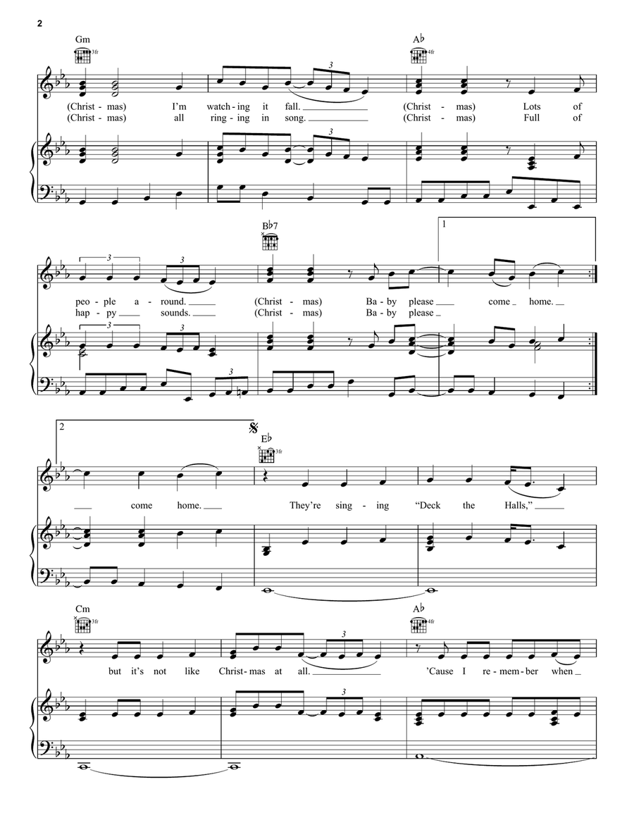 Christmas (Baby Please Come Home) Acoustic Guitar scores gallery preview page 2