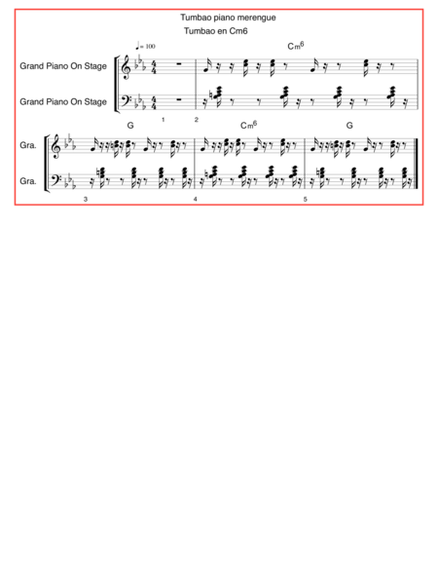 Tumbao piano merengue en C m6 image number null