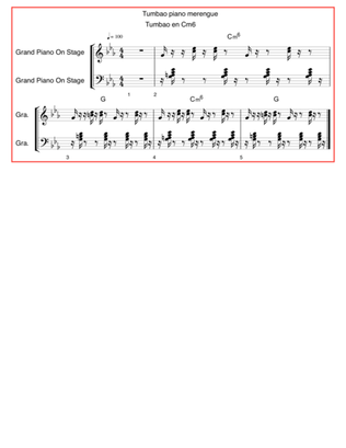 Tumbao piano merengue en C m6