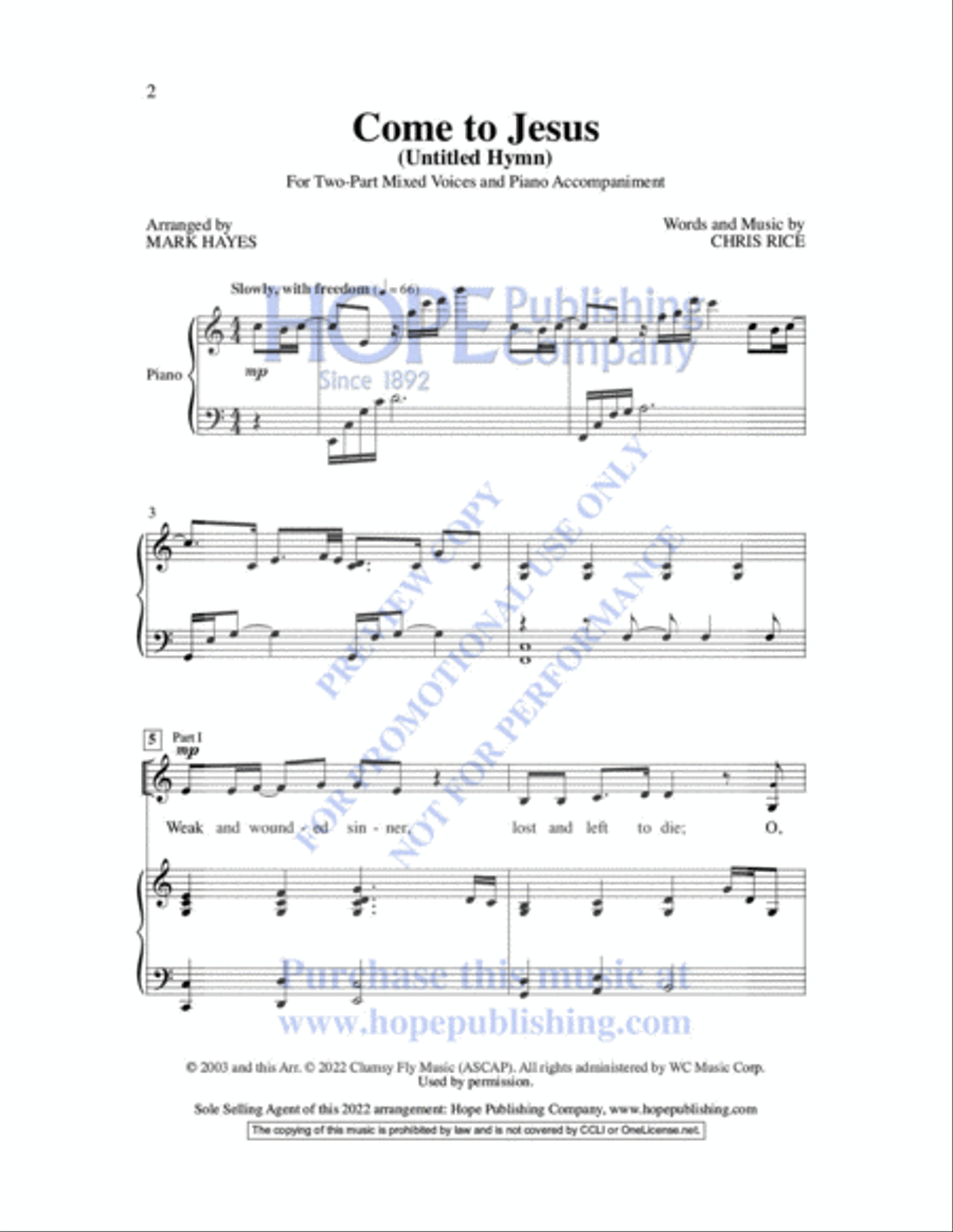 Essential Two-Part Chorals by Mark Hayes, Vol. 1 2-Part scores gallery preview page 7