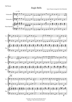 Jingle Bells (Easy Version) for Cello Duet