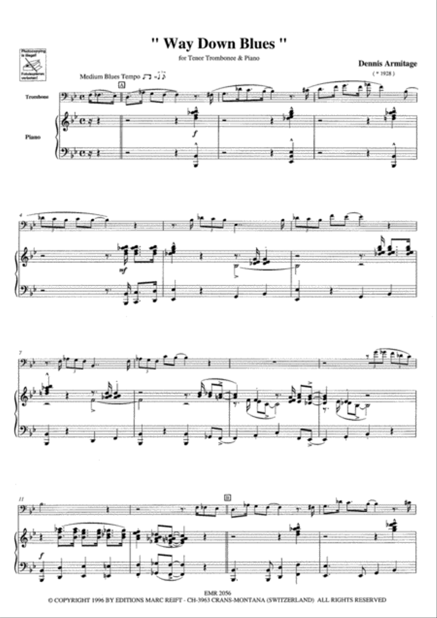 Way Down Blues Piano Accompaniment scores gallery preview page 4