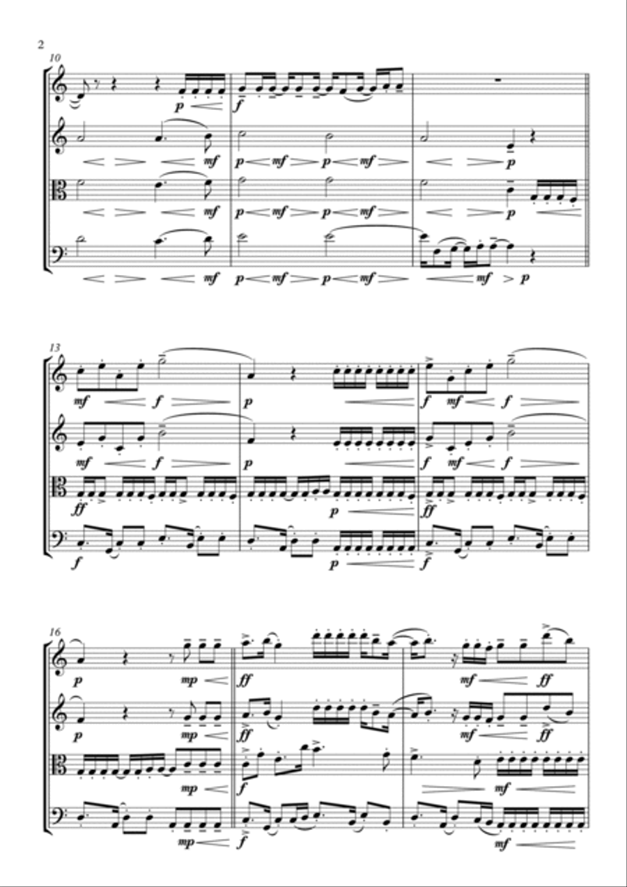 Ojitos Lindos String Quartet scores gallery preview page 2