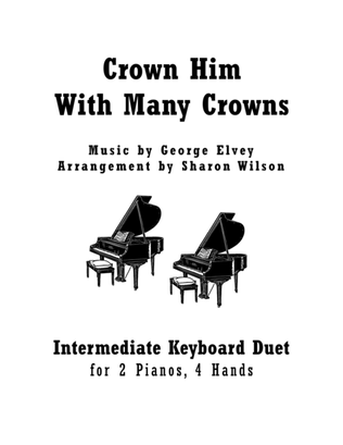 Book cover for Crown Him With Many Crowns (2 Pianos, 4 Hands Duet)