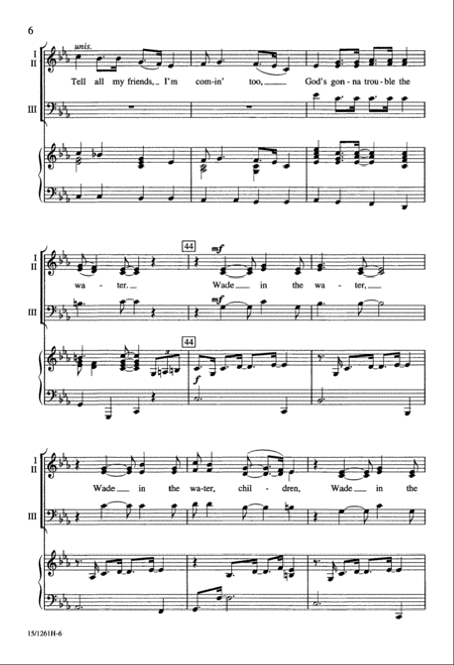 Wade in the Water Wade in the Water 3-Part scores gallery preview page 7