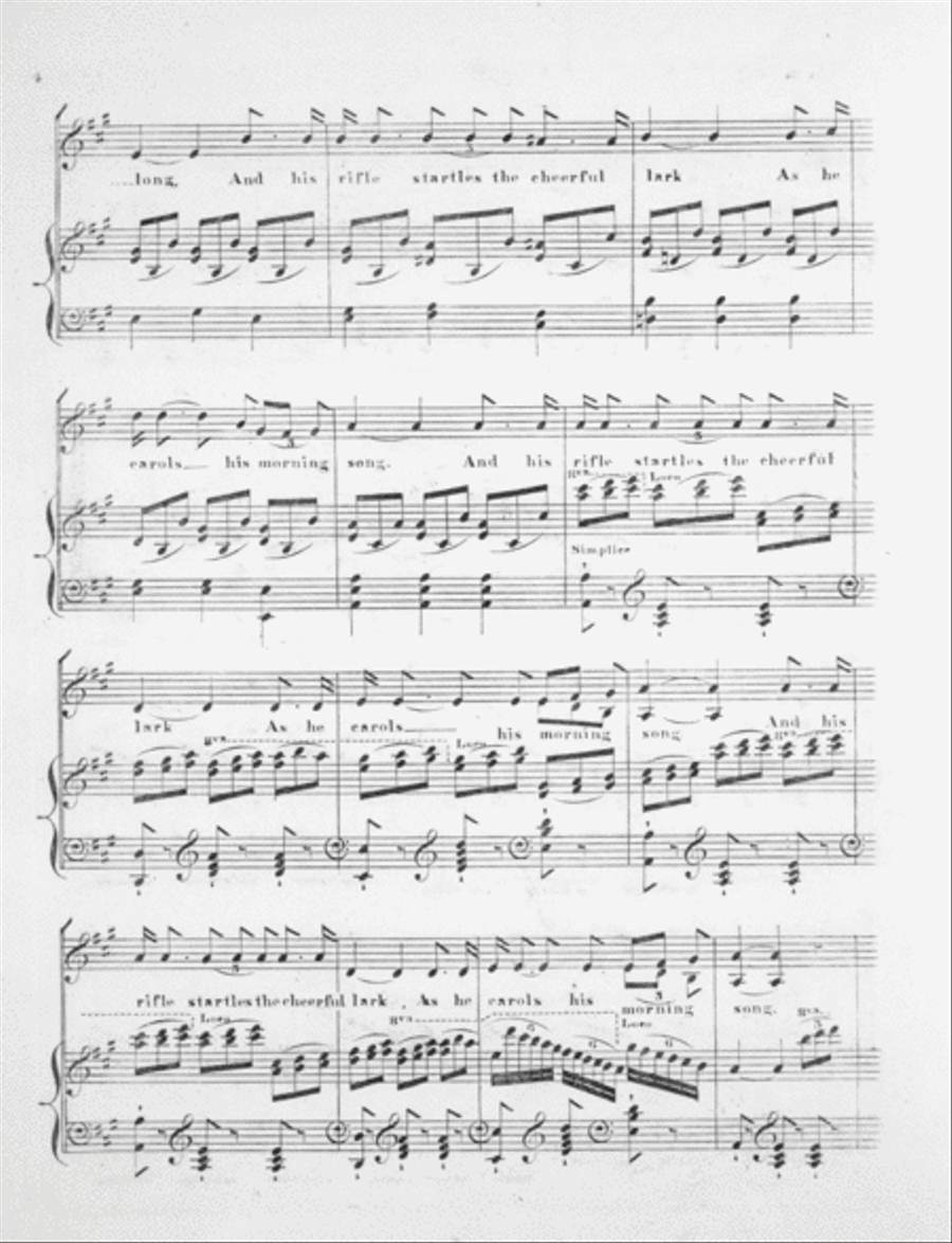 A Life in the Woods. A Hunting Song Voice scores gallery preview page 4
