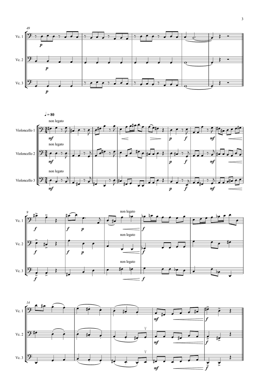 Trio Nr. 2 String Trio scores gallery preview page 3