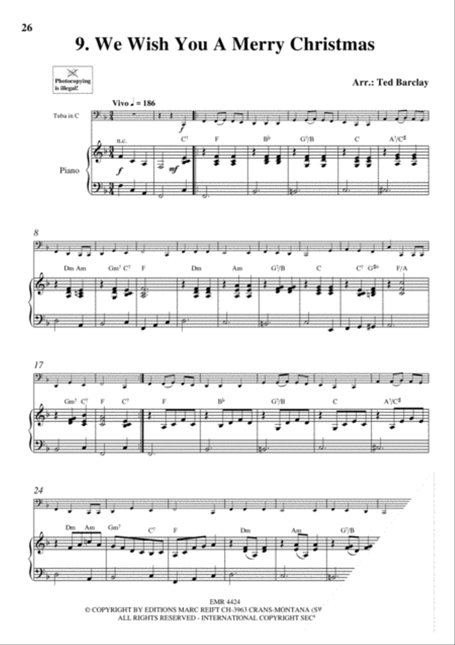 10 Easy Christmas Solos Tuba scores gallery preview page 11