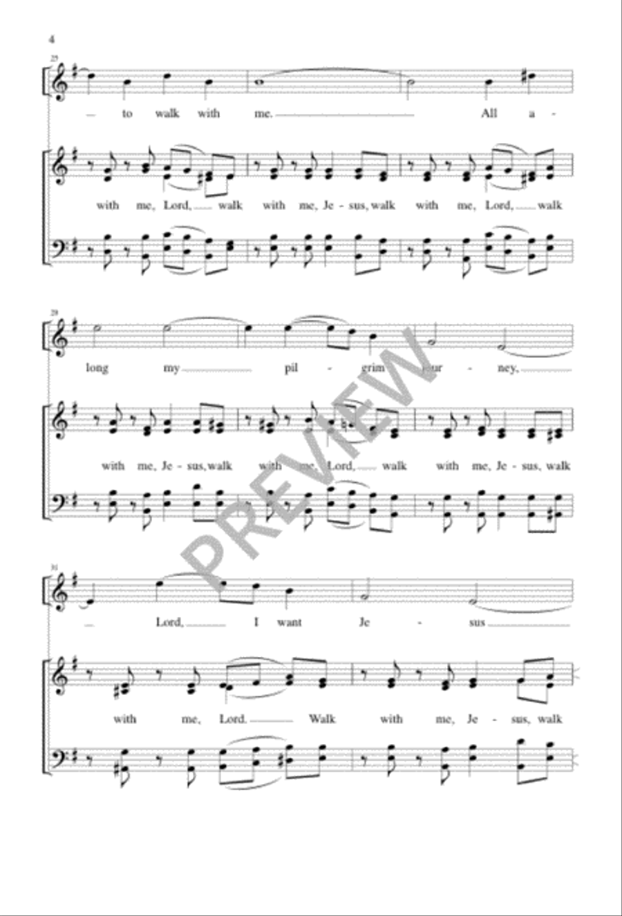 I Want Jesus to Walk with Me SSAATTBB scores gallery preview page 4