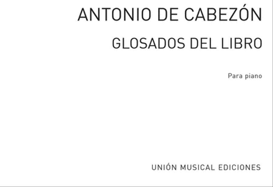 Glosados Del Libro Obras De Musica Para Tecla