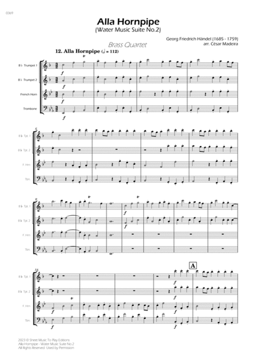 Alla Hornpipe by Handel - Brass Quartet (Full Score) - Score Only image number null